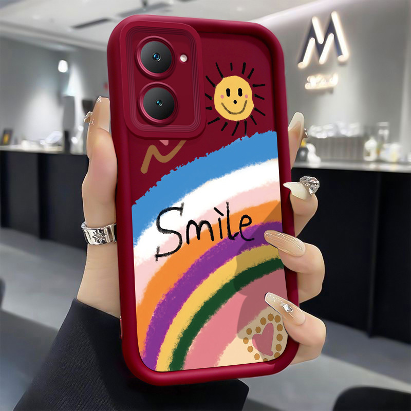 Casing Hp untuk VIVO Y03 Y03T Y18 Y18e Y18i Y18t Y28s 5G Y37 5G Case Sun rainbow Kasing Tidak berbau