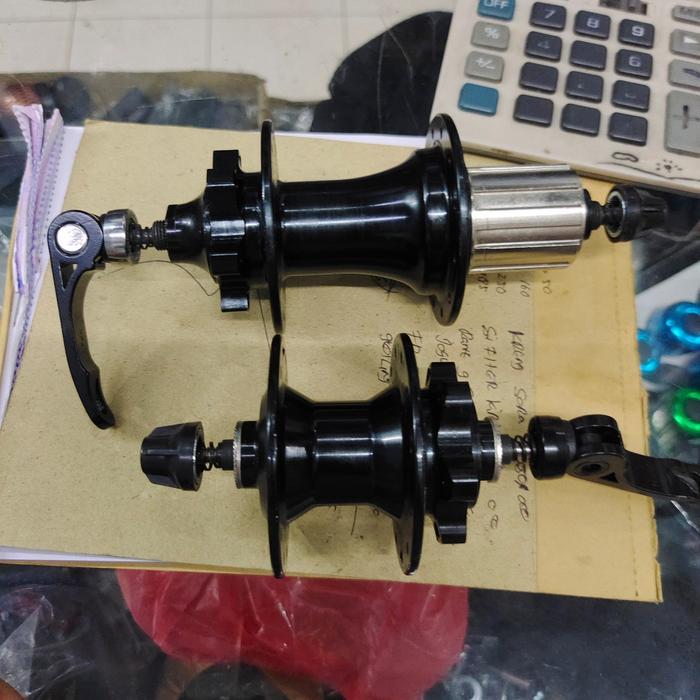 Hub Freehub Dan Wheelset 16 Plus 349 24 Hole Disc Bakre Old 74/130 Folding Discbrake Hitam Alloy