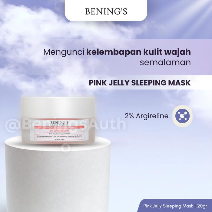 Bening'S Pink Jelly Sleeping Mask Moisturizer Pelembab Perawatan Wajah Kusam Mencerahkan By Benings