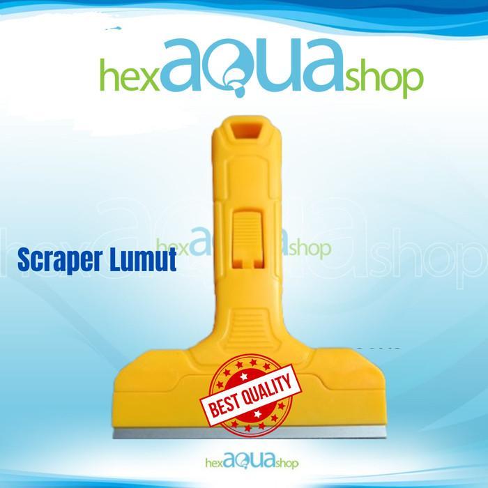 Scraper lumut - Scraper Akuarium pembersih algae aquarium Aquascape
