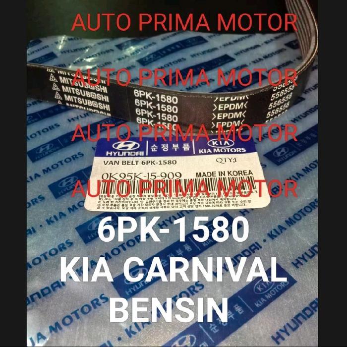 Fan Van V Belt Tali Kipas Belting 6Pk1580 Kia Carnival Bensin 6Pk-1580