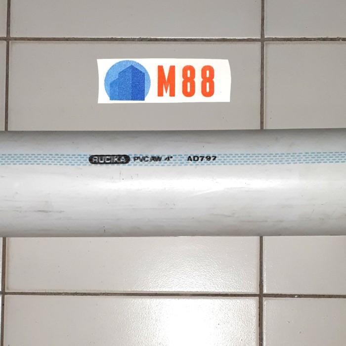 READY Pipa WAVIN 4 AW METERAN - 1 Meter PVC - RUCIKA Putih