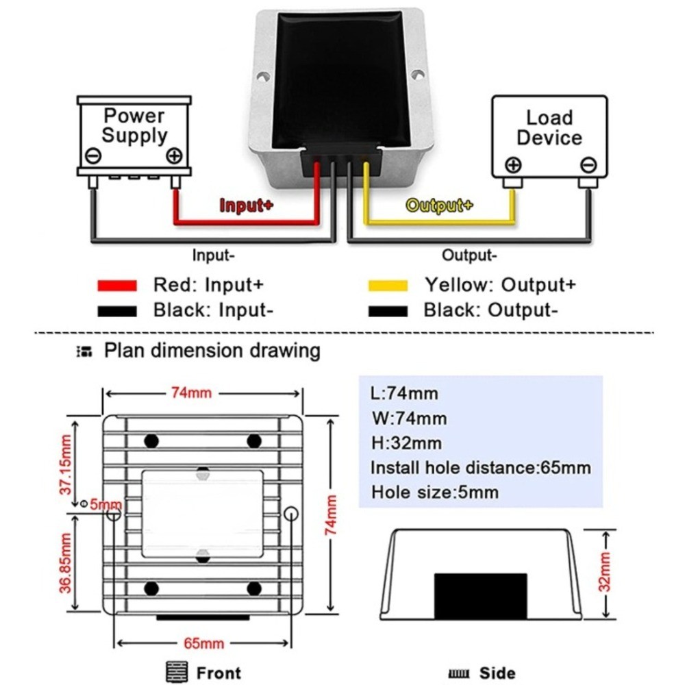 12V 24V to 5V 5A 10A 15A 20A 30A D Stepdown Power onverter Stabilizer Buk Voltage Regulator ar LED