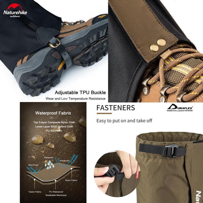 Avtech Outdoor - Gaiter Pelindung Kaki Waterproof Naturehike Nh20Hj011 Leopard Hiking
