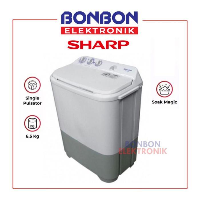 Sharp ES-T68MW-BK Mesin Cuci