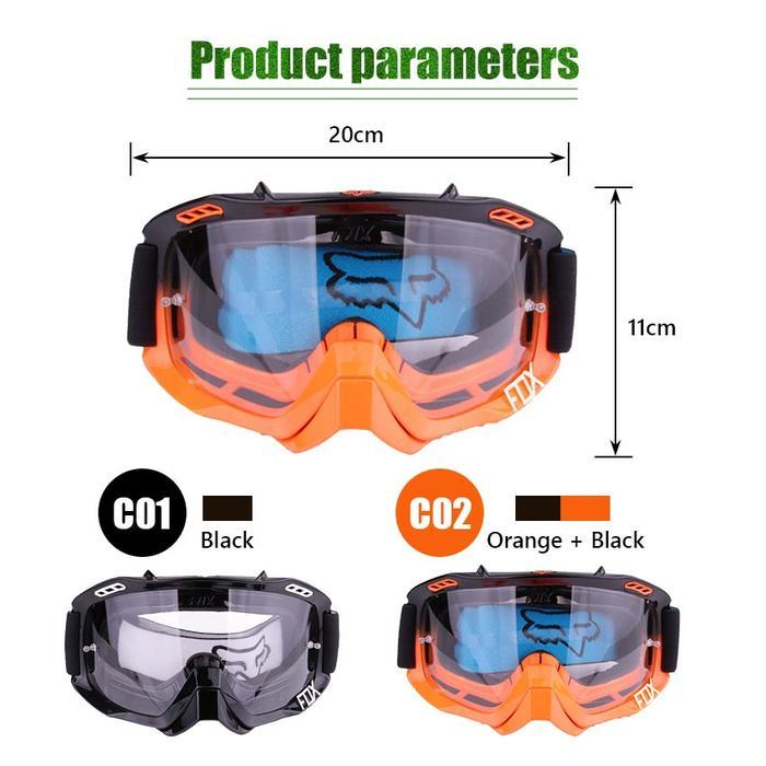 BEAUTY KENDARI FOX Kacamata Motor Motocross UV Goggle Mirror Kacamata Hitam FOX Motocross Trail