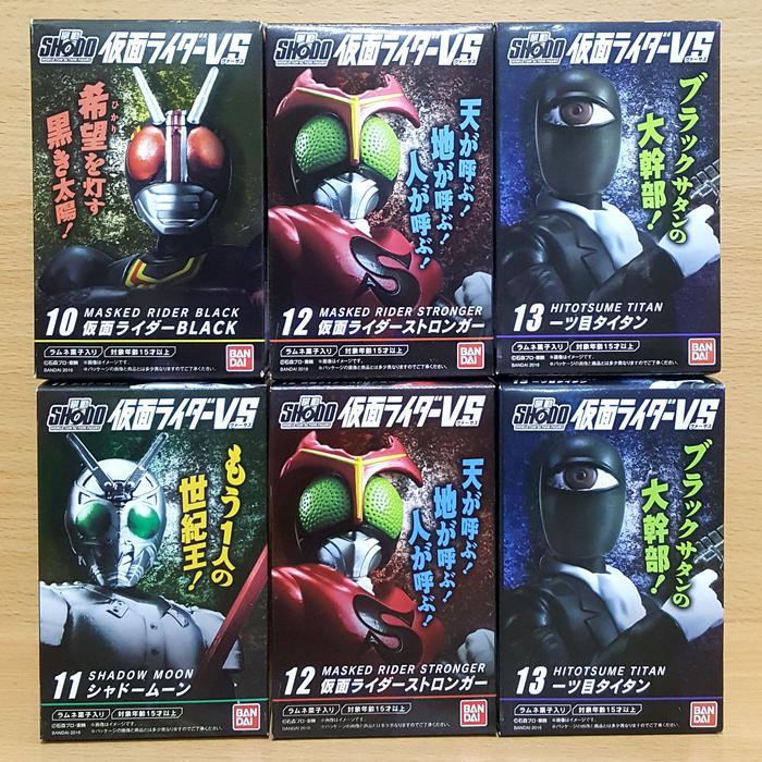 SHODO KAMEN RIDER VERSUS VS 3 [4+2/SET] Masked Rider BLACK Shadow Moon Shadowmoon Stonger Charge Up