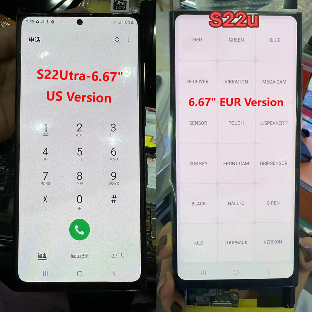 S22 Ultra For For AMOLED S908 S908B S908U S908W S908E LCD Display Touch Screen Digitizer Assembly