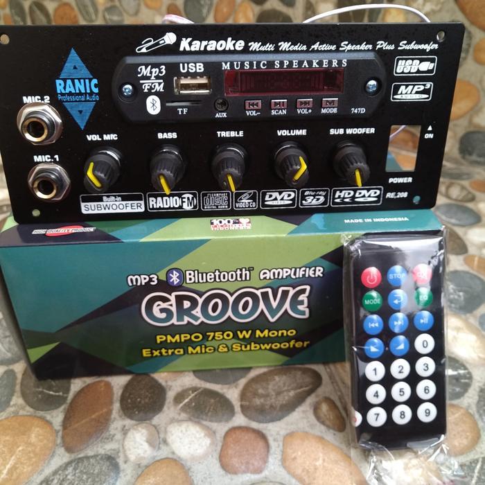 Kit Aktif Speaker Mono Karaoke Mp3 Usb Bluetooth