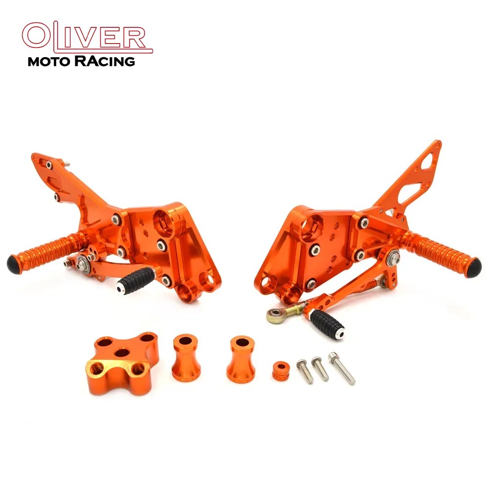 MOTORCYCLE ADJUSTABLE REAR SET FOOT PEGS PEDAL FOOTREST REARSET FOR KTM DUKE 125 200 390 DUKE125
