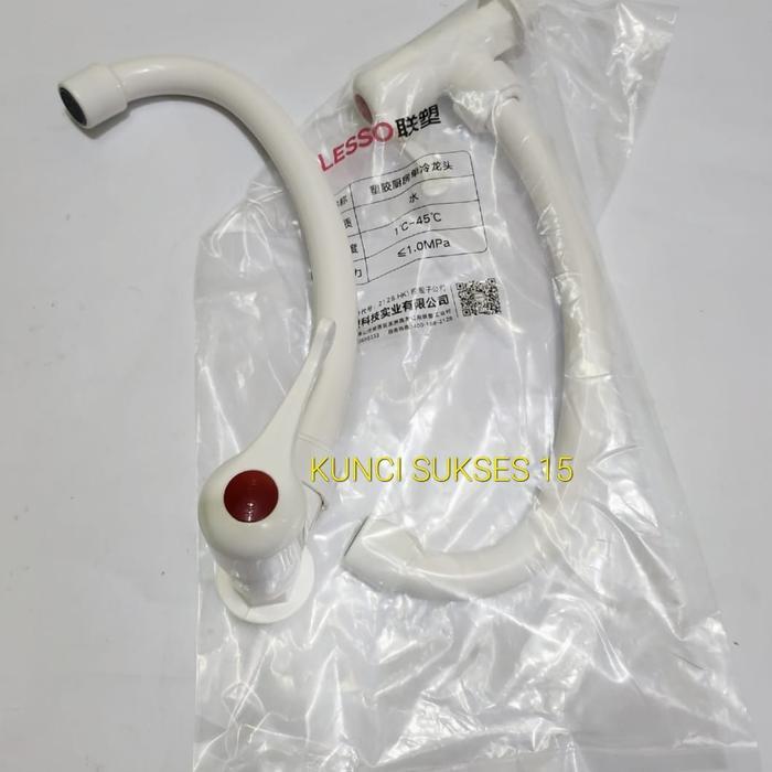 Kran Angsa Cuci Piring Korea LESSO/ Keran Angsa PVC Tembok Tebal LESSO