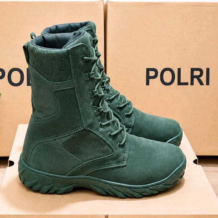 SEPATU PDL POLRI HIJAU ARMY