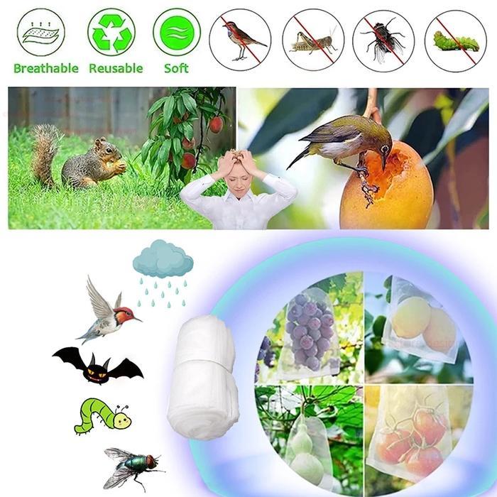 100Pcs Fruit Cover/Pembungkus Buah/Fruit Cover Anti Serangga/Fruit Cover Net Jaring Transparan