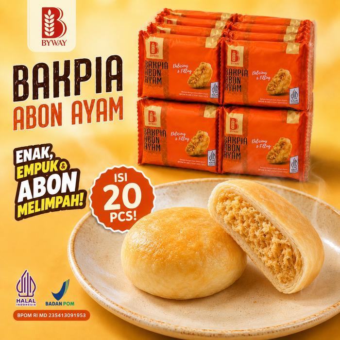 Cod Halal I (Isi 20 Pcs) Byway Bakpia Abon Ayam 20Gr Bakpia Isi Abon Ayam Gurih Nikmat Bakpia Lembut