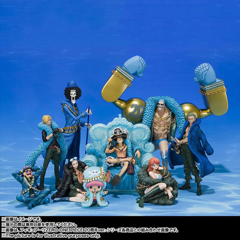 20 Anniversary Figure Anime Ver. Luffy Zoro Chopper Sanji Robin Franky Usopp Nami Brook Action