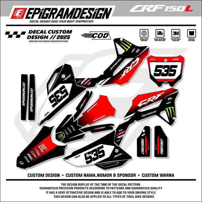 Decal Stiker Crf 450 Full Body / Decal Crf 150 Full Body - Dekal Sticker Motor Honda Crf 450