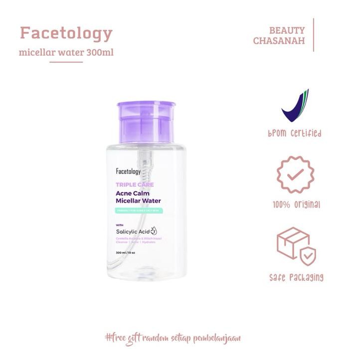 KJ [FREE GIFT] Facetology Triple Care Acne Calm Micellar Water 300ML