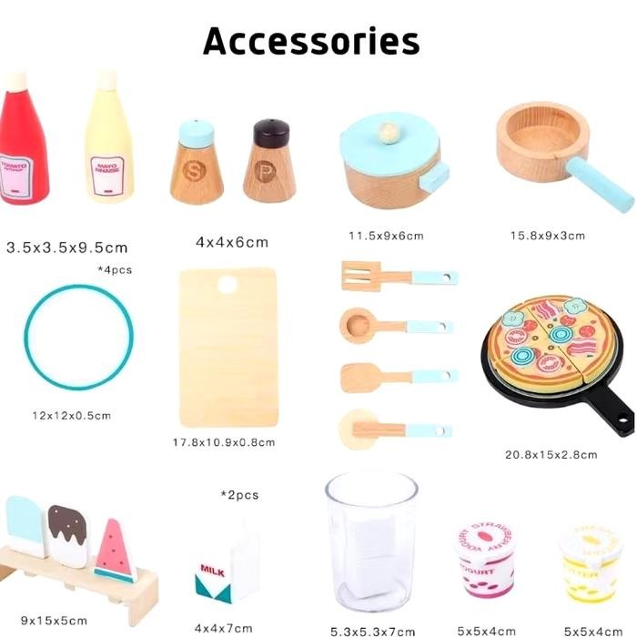 (Best) Water Kitchen Set Mainan/Wooden Kitchen Mainan/Mainan Kayu Masak Masakan/Mainan Edukasi Anak