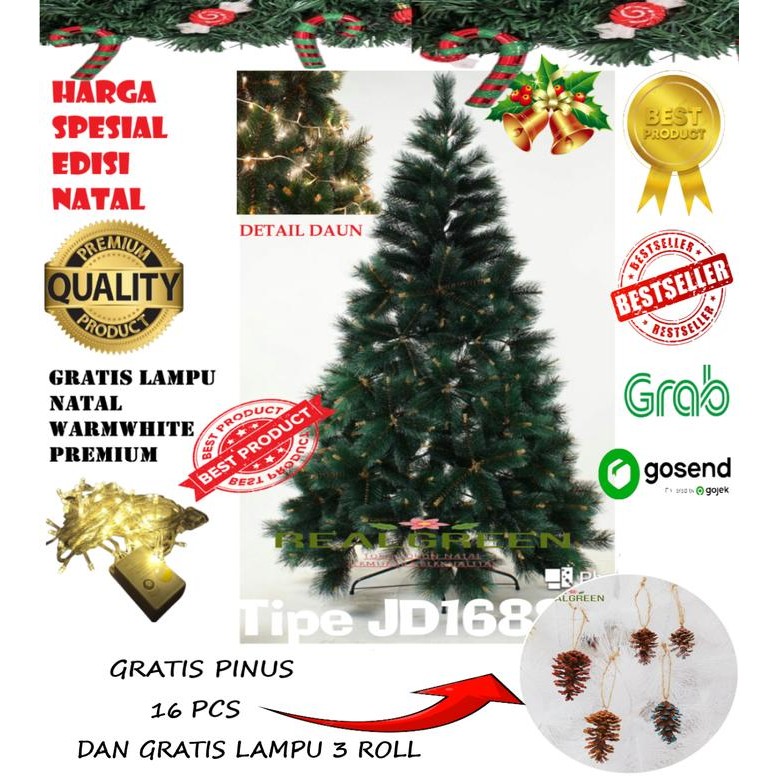 GRATIS HIASAN Pohon Natal Snow White Pine Tree jd1688 6ft 6feet 180cm JD1688