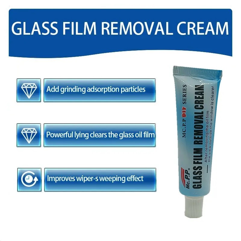 Car Glass Oil Film Removal Paste, Front Windshield Cleaner Decontamination Oil Film Removal Water