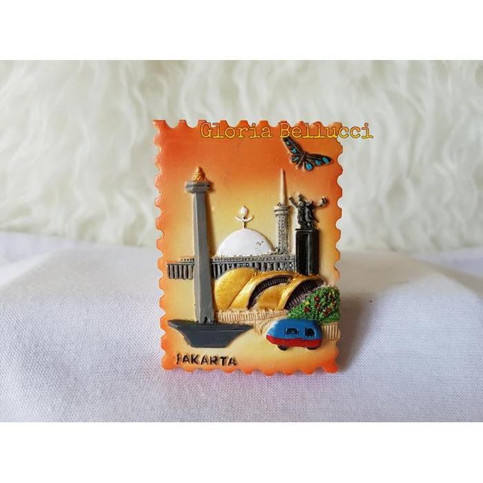 SOUVENIR TEMPELAN MAGNET JAKARTA MONAS INDONESIA