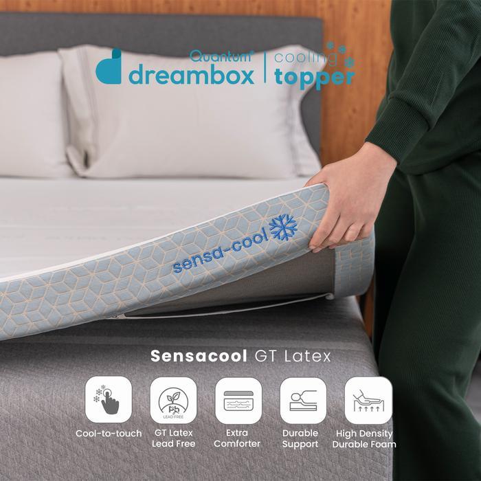 ..- Quantum Dreambox Cooling Topper Sensacool Greentea Latex / Topper Kasur Dingin /