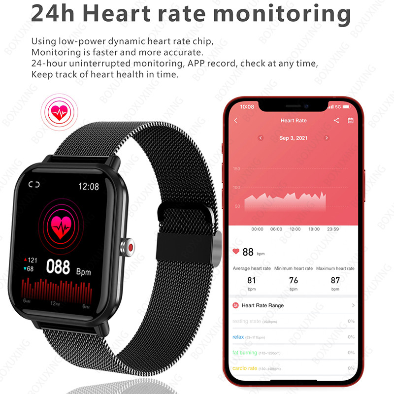 For  Smart Watch Men Blood Oxygen Monitoring Sports Fitness Watch Man Woman Body Temperature Monitor