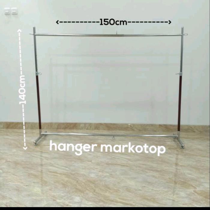 Hanger Gantungan Baju Model Gawang (150cm) Gawang tarik