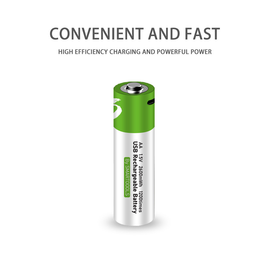 Battery aa 1.5V rechargeable battery aa supports direct charging of C-line Pilas aa USB rechargeable