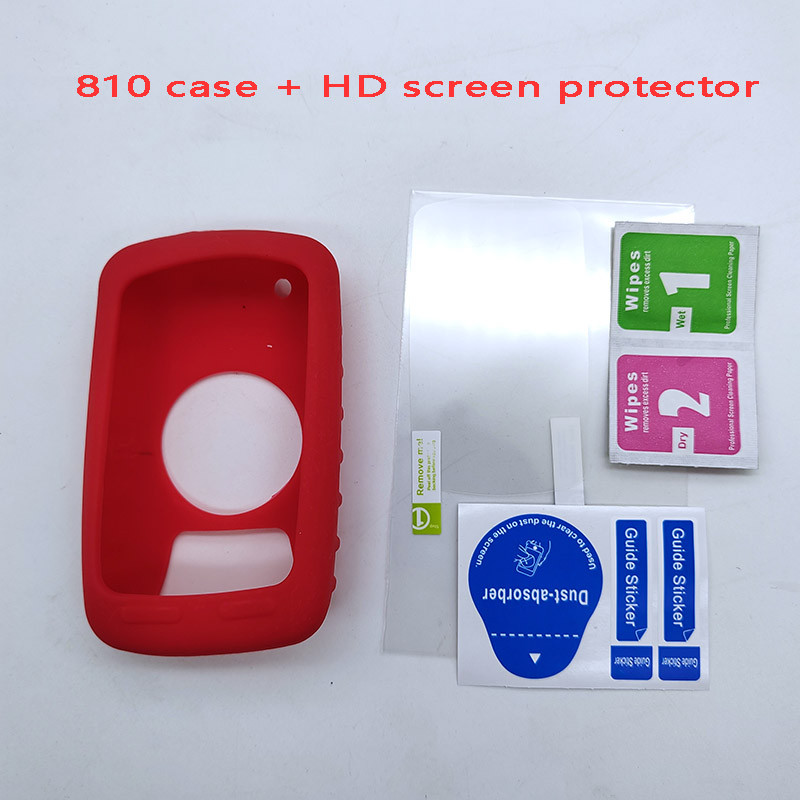 Edge 510 810 Bike GPS computer Silicone Rubber Protect Case cover w HD Screen Protector Film for Gar