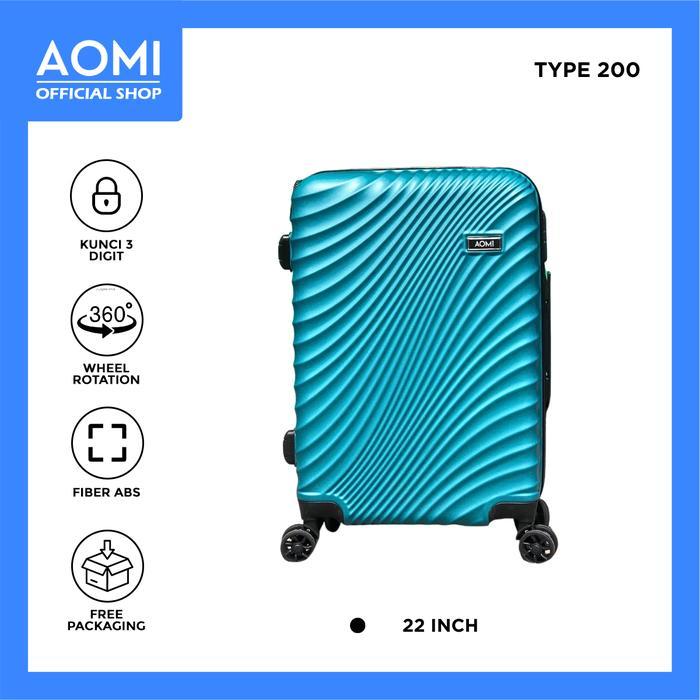 New AOMI KOPER Koper Fiber Murah Anti Pecah 22 inch Type AO-802 Rekomendasi Koper Kabin Pesawat