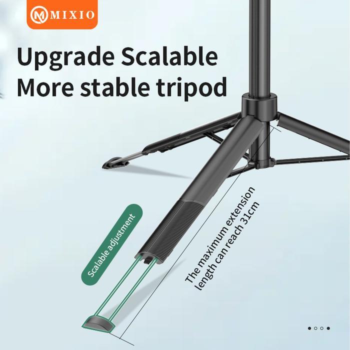 Mixio A66 - 160Cm Tongsis Bluetooth Selfie Stick Tripod With Led Light