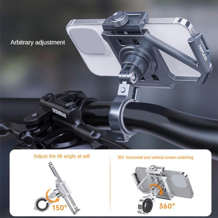 Tripledi Holder Hp Aluminium Td105 Phone Stand Sepeda Motor Motorcycle