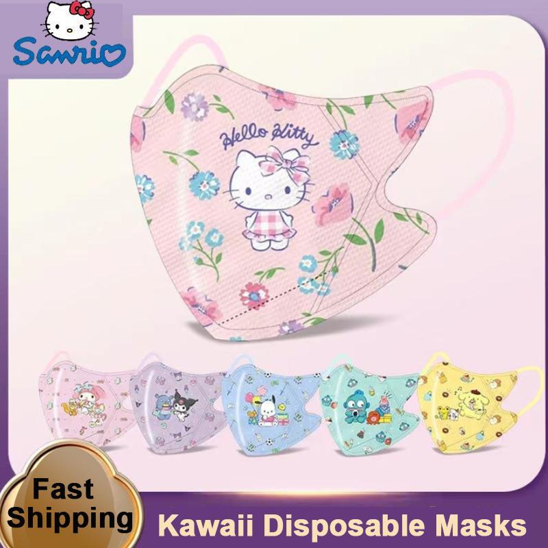 Sanrio Cinnamoroll Hello Kitty Face Mask 3d Disposable Protection