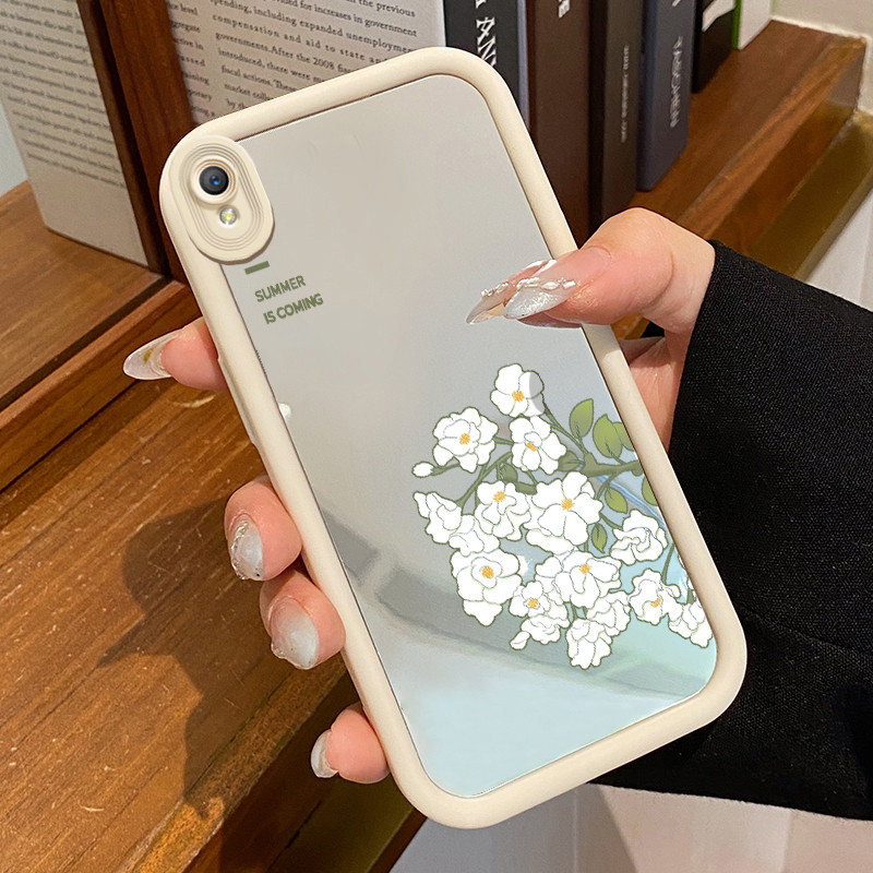 Casing Hp OPPO A37 A37F Case HP Casing pola Bunga dan Bunga Kesing Kasing cermin Cesing Silikon Soft