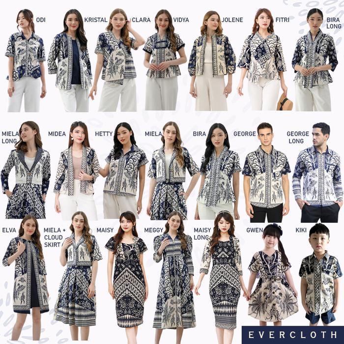 eyys- Evercloth Refa / Rani Long Dress Wanita Batik Couple Modern Dress Batik Modern