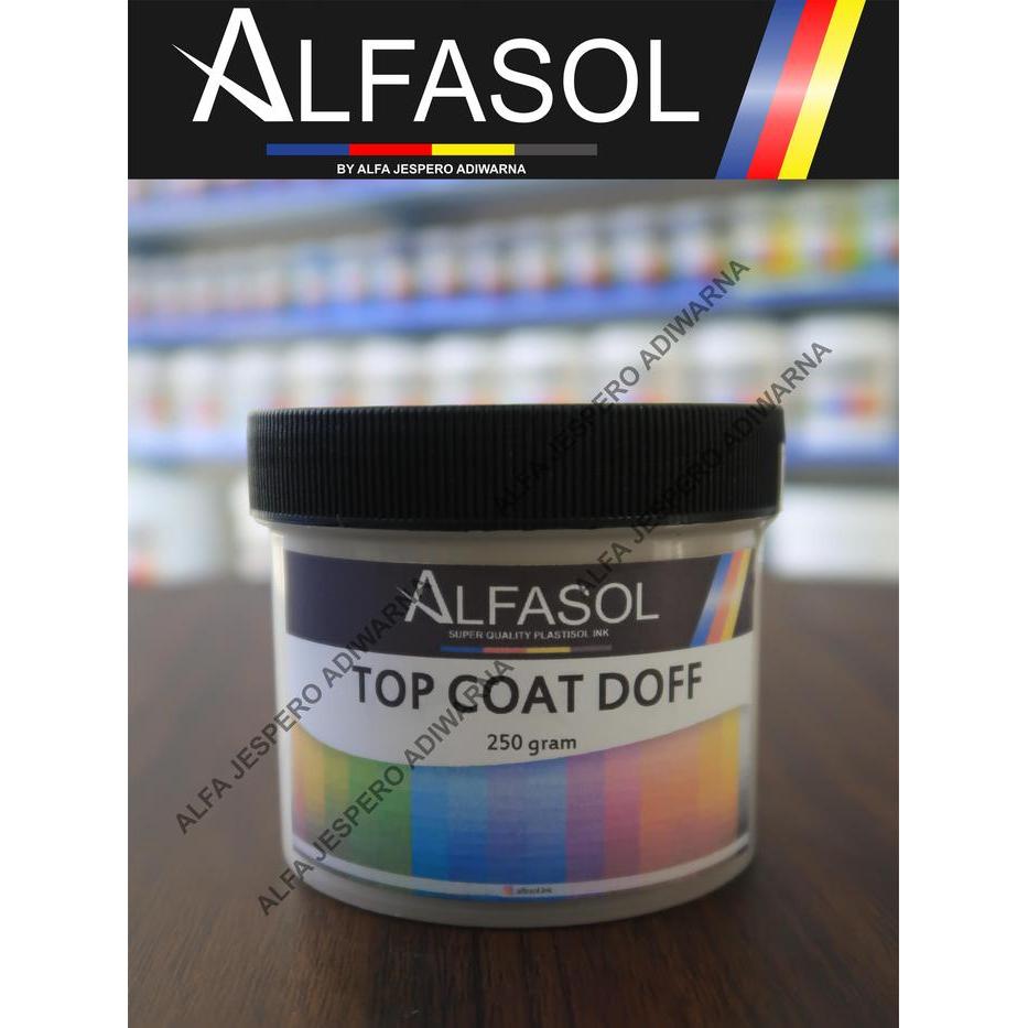 Alfasol Top Coat Doff 250 gram, tinta sablon plastisol