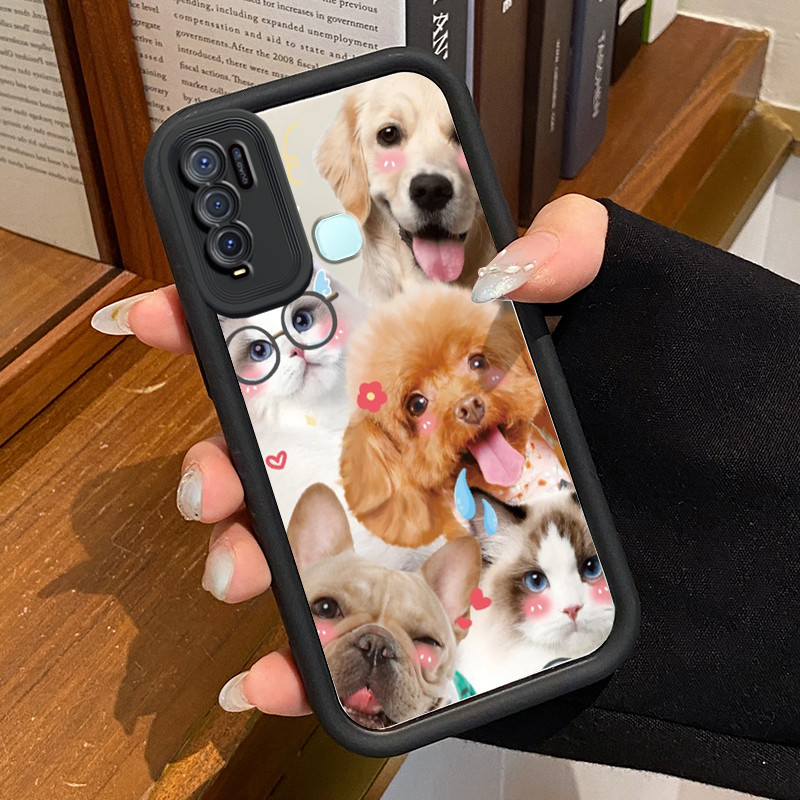 Casing Hp VIVO Y50 VIVO Y30 VIVO Y30i Case HP Casing pola Kucing Hitam Keren Kesing Kasing cermin Ce
