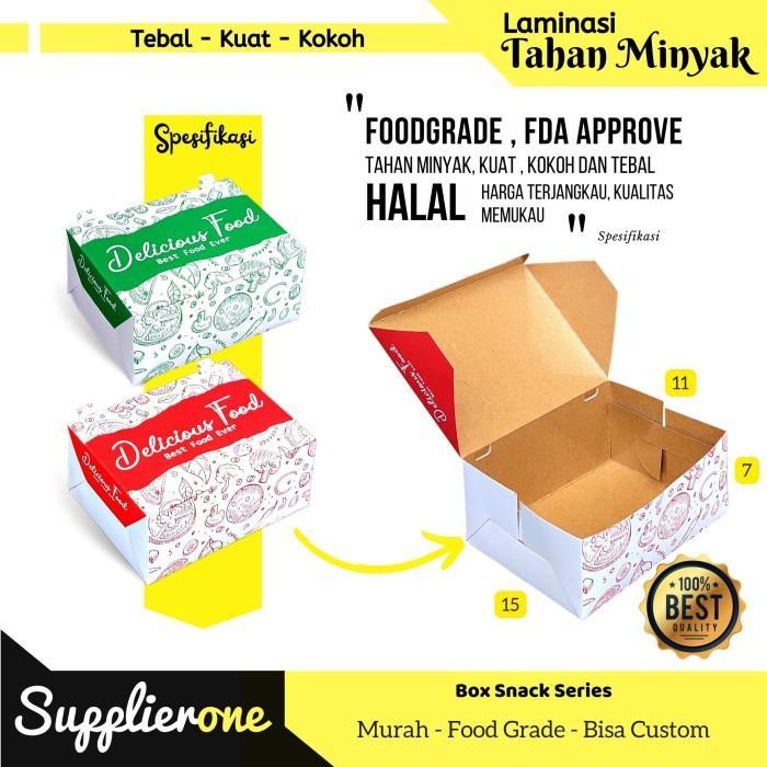 nzz1- Dus Snack Motif 15X11X7 Isi 50/ Dus Kue / Dus Cemilan / Box Kemasan Snack