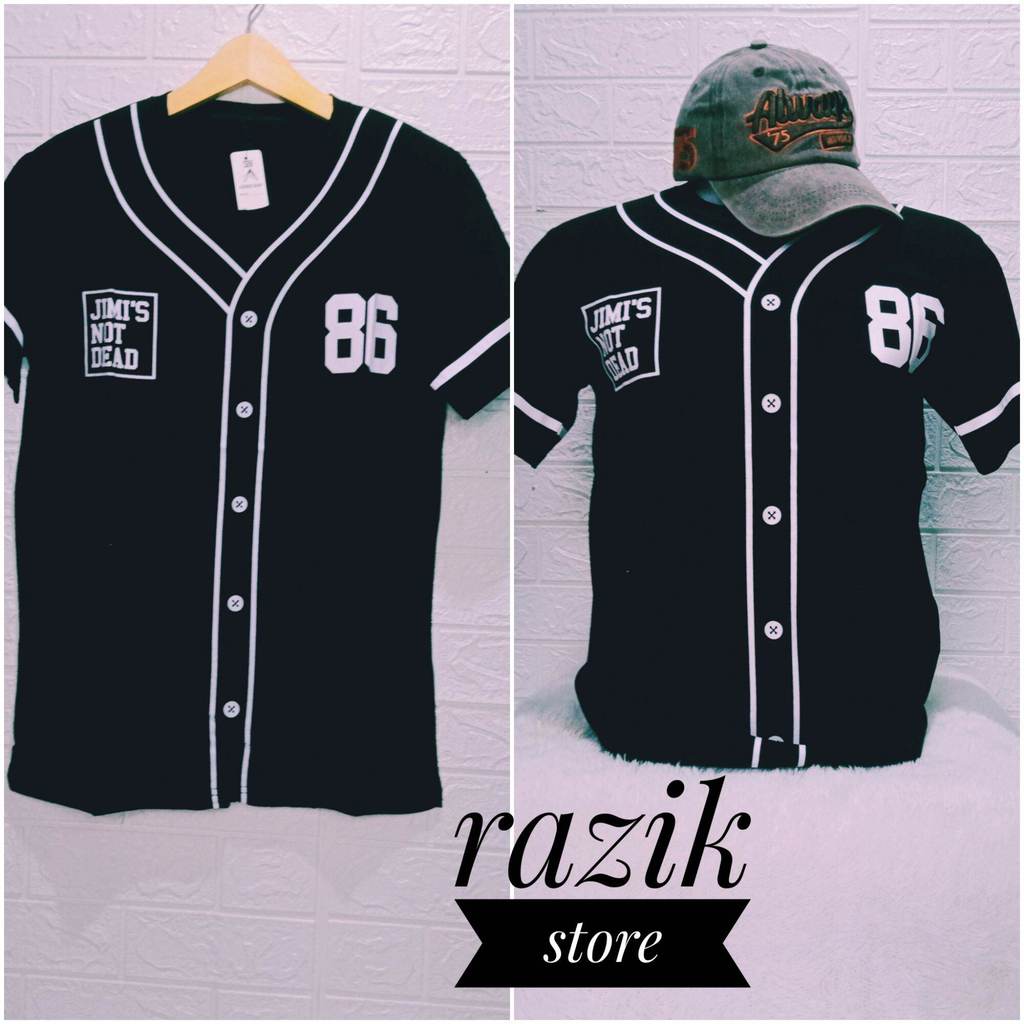 COD KAOS MOTIF BASEBALL/KAOS SABLON MOTIF BASEBALL/BAJU PRIA DAN WANITA/BAJU KAOS WARNA HITAM