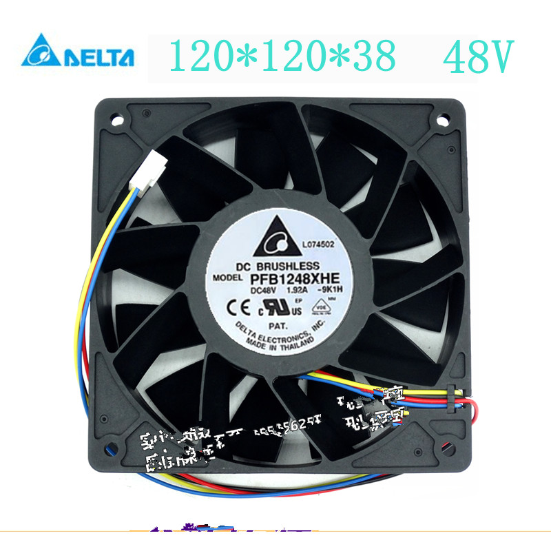 BELI SEKARANG 1 PCS  Delta Fan PFB1248XHE  48V 1.92A 12038 12CM 4-Pin Double Ball cooling fan HPV6L 