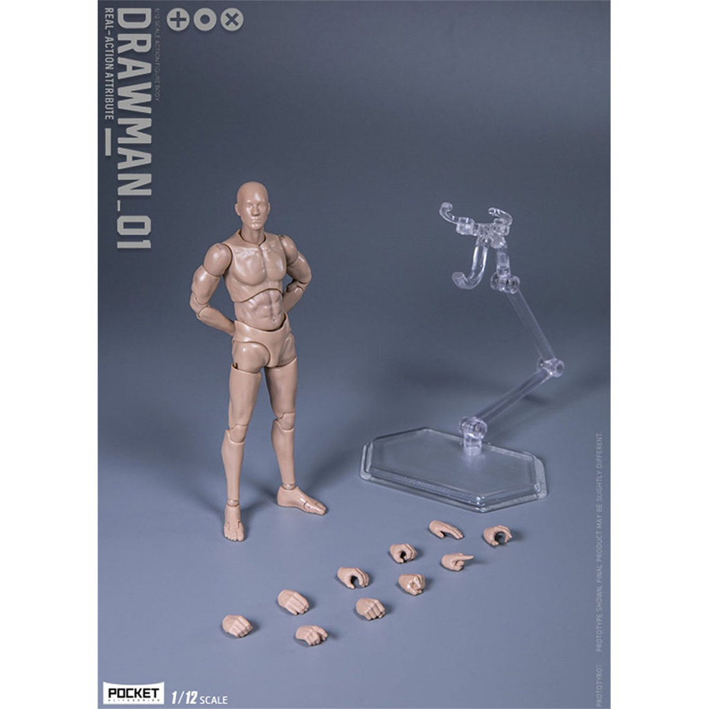 DAMTOYS DPS01 1/12 Scale Drawman Action Figure Model 14.5cm Male Flexible Joint Body for Painting Ex
