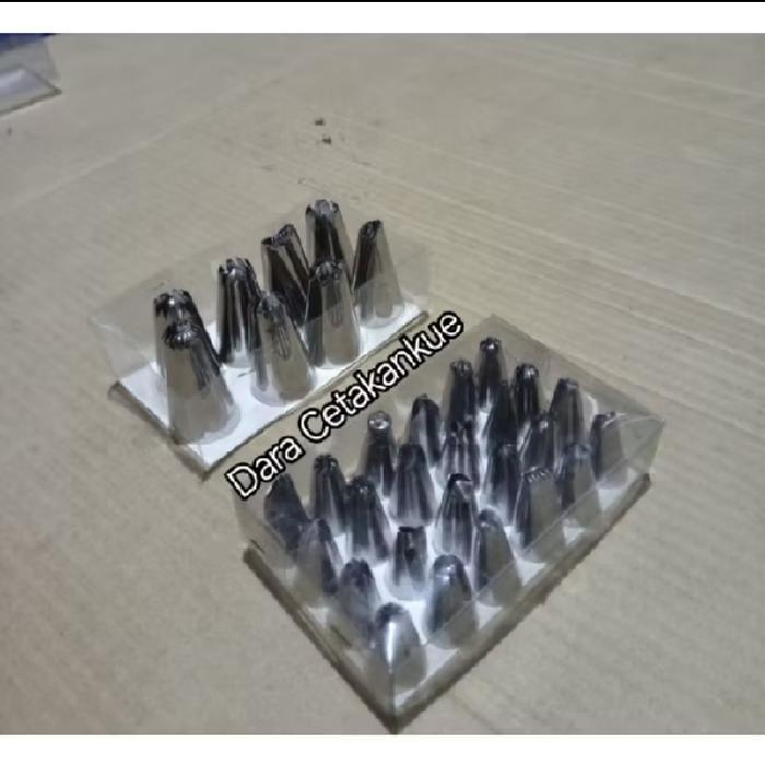 Cetakan kue semprit Stainles isi 8/24 Spuit kue Dekorasi Baking