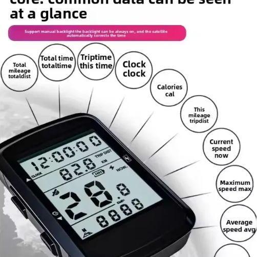 Khusus Grab Speedometer Sepeda Wireless Bicycle Gps Bike Rechargeable - Bk-5208 - Black -