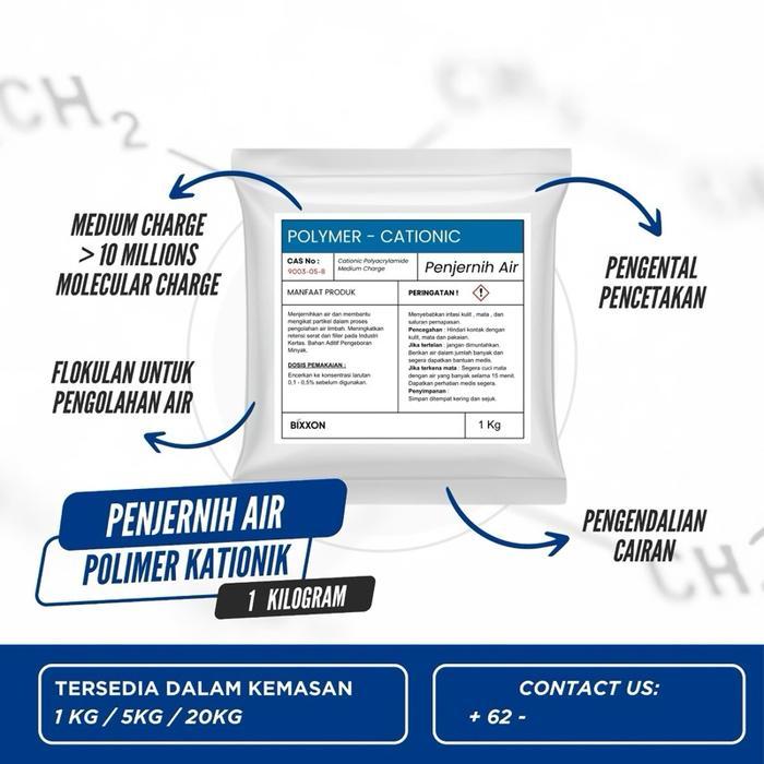 TERLARIS Polimer Kationik / Cationic Polymer/ Flokulan 1Kg READY