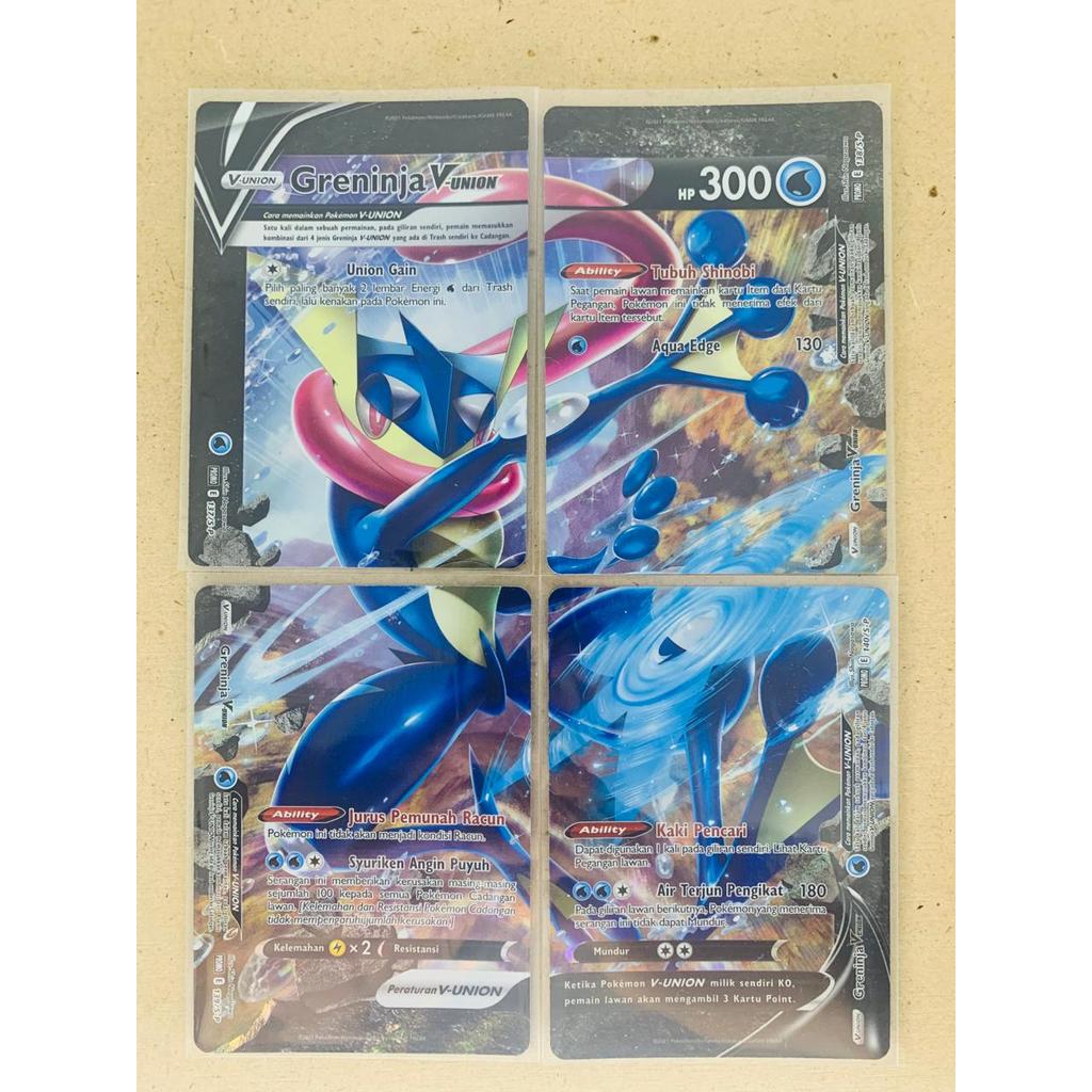 Greninja V-UNION 1 set lengkap Pokemon Indo TCG Indonesia