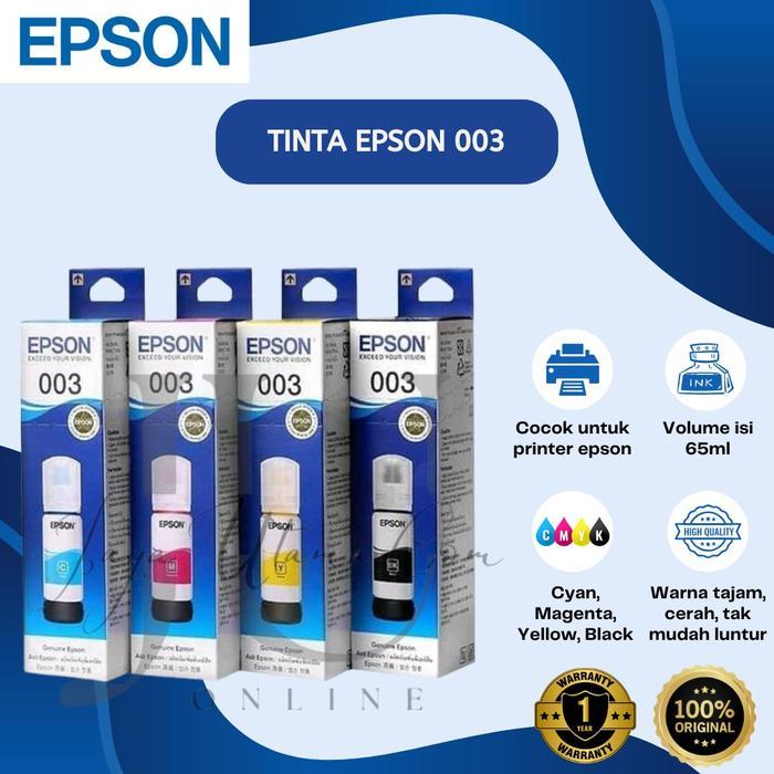 Tinta Epson 003 Original Refill Ink Printer L3110 L3150 Terbaru 