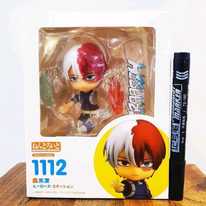 HOT SALE MAINAN ACTION FIGURE NENDO 1112 MY HERO ACADEMIA SHOTO TODOROKI NENDOROID RECAST
