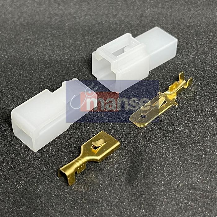 Terbaru Socket Motor 1 Pin Besar / Soket Konektor Kabel 1 Pin + Skun (Set)