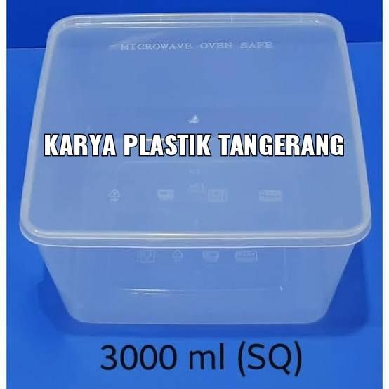 Terbaru Kotak Plastik Bening 3000 Ml / Thinwall Kotak 3000 Ml